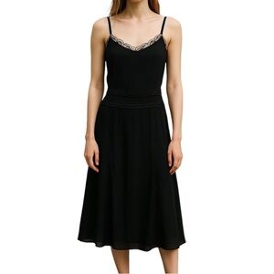 Zara Sleeveless Midi Dress Black